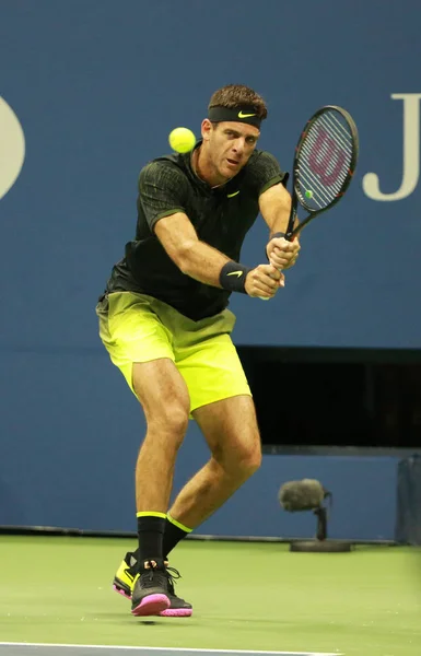 Campeón del Grand Slam Juan Martin Del Porto de Argentina en acción durante su US Open 2016 — Foto de Stock