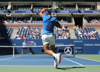 Eylem sırasında bize açık 2016 yılında Grand Slam şampiyonu İspanya Rafael Nadal birinci tur maç