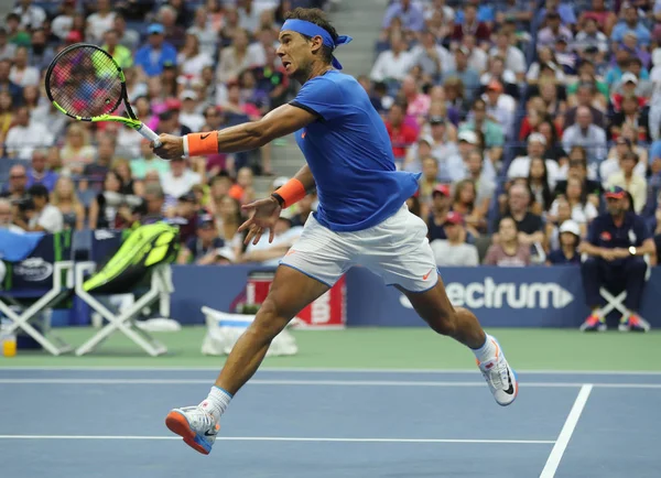 Grand Slam champion Rafael Nadal of Spain in action during US Open 2016 round 3 match — Stock Photo, Image