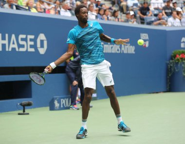 Profesyonel tenis oyuncusu Gael Monfis Fransa bize açık 2016 çeyrek final maçında sırasında eylem