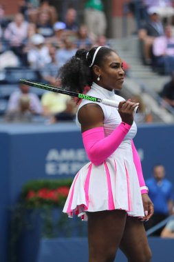  Bize açık 2016 dört maç yuvarlak onu sırasında eylem Grand Slam şampiyonu Serena Williams Amerika Birleşik Devletleri 