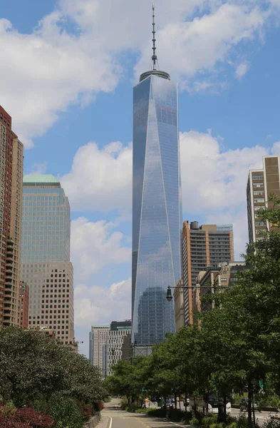 Wieża wolności w lower manhattan — Zdjęcie stockowe