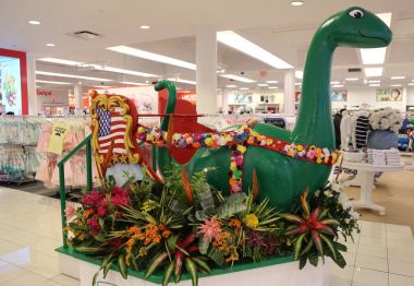 Dino'nun Bahçe çiçek dekorasyon ünlü Macy's çiçek yıllık Show sırasında