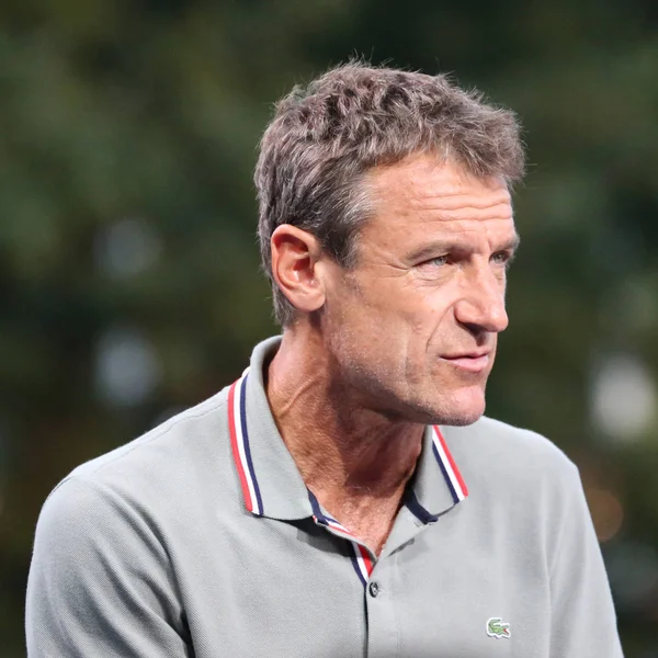 Grand slam champion and Eurosport analyst Mats Wilander comments match at US Open 2015 — Stock Photo, Image