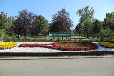 Flushing Meadows Corona Park New York'ta Tenis raket Çiçek Aranjman. 