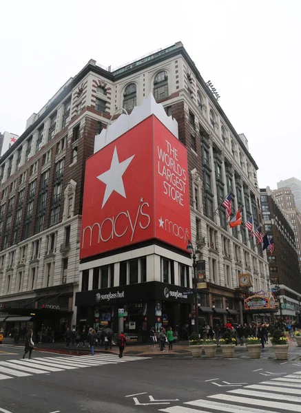 Firma a Macy's Herald Square a Broadway a Manhattan — Foto Stock