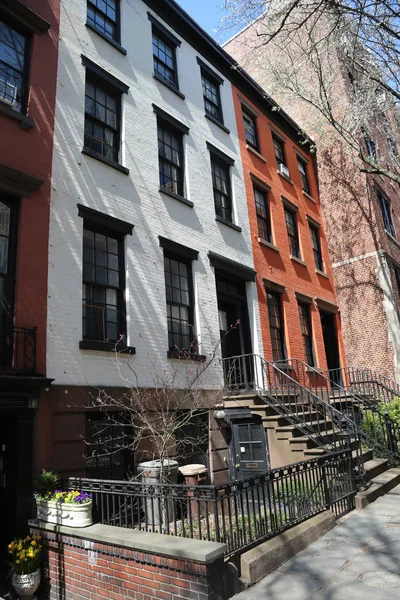 New York City brownstones på historiska Brooklyn Heights grannskap — Stockfoto