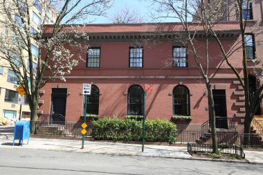 Tarihi Brooklyn Heights mahalle, New York City brownstones.