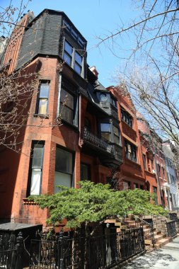 Tarihi Brooklyn Heights mahalle, New York City brownstones.