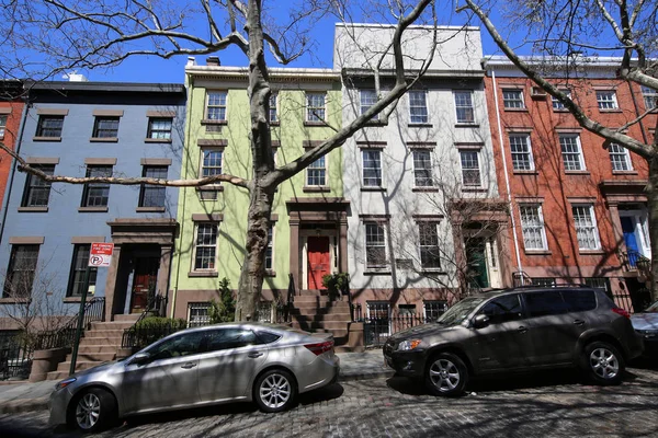 Brownstones de Nueva York en el histórico barrio de Brooklyn Heights . — Foto de Stock