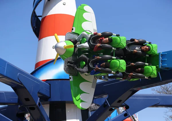 Air race rida i coney island luna park — Stockfoto