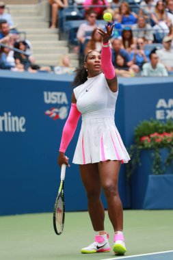 Eylem bize açık 2016 onun yuvarlak üç maç sırasında Grand Slam şampiyonu Serena Williams Amerika Birleşik Devletleri