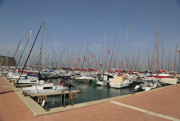 Sailing yachts in Herzliya Marina — Stock Photo, Image