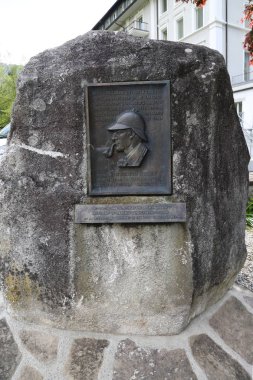  Bir plak Reichenbach, nerede efendim Arthur Conan Doyle'un Sherlock Holmes according Profesör Moriarty 4 Mayıs 1891 yenilmiş düşüyor
