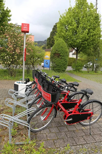 Velospot fiets station in Thun, Zwitserland — Stockfoto