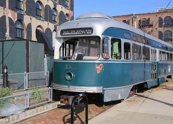 Antiguo tranvía en la sección Red Hook de Brooklyn — Foto de Stock