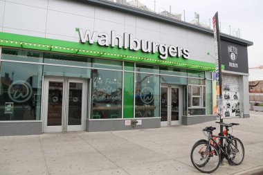 Brooklyn Coney Island ünlü Wahlburgers Restoran.