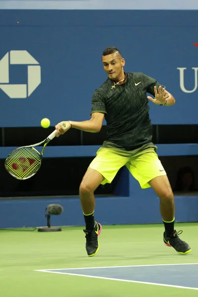 Professional tennis player Nick Kyrgios of Australia in action during his round 3 match at US Open 2016 — Stock Photo, Image
