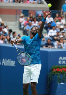 Eylem sırasında onun bize açık 2016 çeyrek final maçında profesyonel tenis oyuncusu Gael Monfis Fransa