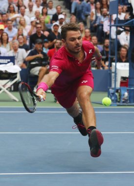 Üç kez Grand Slam şampiyonu Stanislas Wawrinka İsviçre'nin bize açık 2016 onun son maç sırasında eylem
