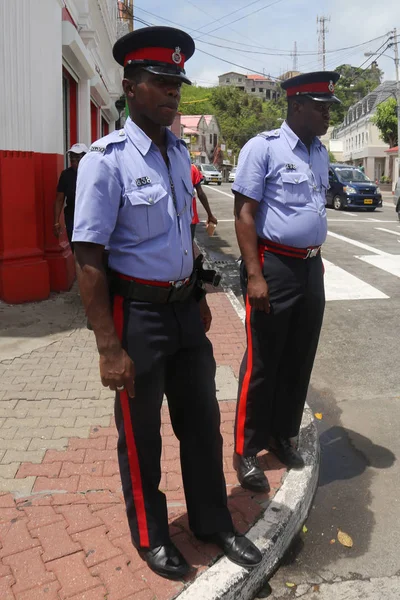 Royal Grenada Police officers in St. George's, Grenada — Stock Photo, Image