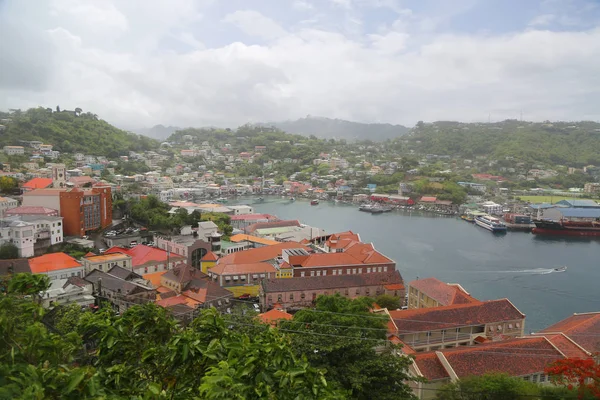 Aerial view of St. George's, capital of Grenada — Stock Photo, Image