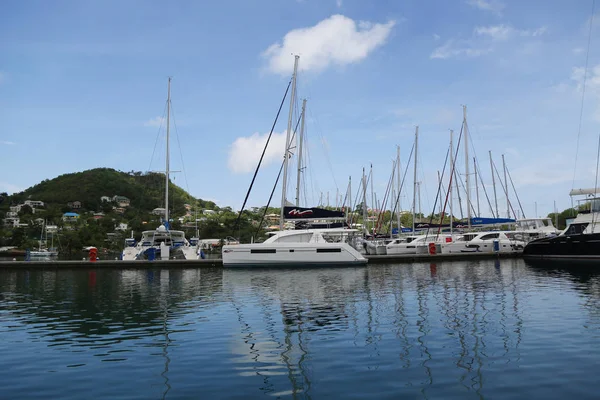 Süper yat St George's Marina, Grenada — Stok fotoğraf