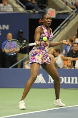 Grand Slam şampiyonu Venus Williams Amerika Birleşik eylem sırasında onu yuvarlak 3 maç bize açık 2016 