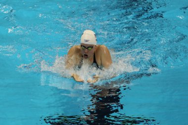 Olimpiyat Şampiyonu Bayanlar 200m kurbağalama yarı final Rio 2016 Olimpiyat Oyunları sırasında Amerika Birleşik Devletleri Lilly Kral