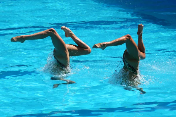 Senkronize yüzme düet Yarışması sırasında