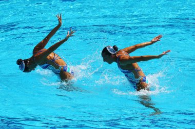 Senkronize yüzme düet teknik rutin 2016 Yaz Olimpiyatları'nda ön yuvarlak sırasında ona Carbonell ve Gemma Mengual İspanya'nın rekabet