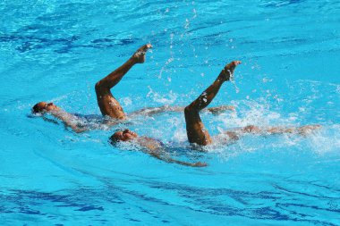 Senkronize yüzme düet teknik rutin 2016 Yaz Olimpiyatları'nda ön yuvarlak sırasında ona Carbonell ve Gemma Mengual İspanya'nın rekabet