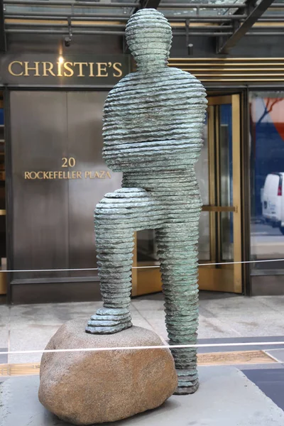 Contemporary art on display at Christie's main headquarters at Rockefeller Plaza in New York — Stock Photo, Image