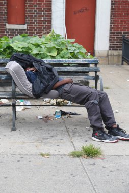 Soho, aşağı Manhattan evsiz adamı