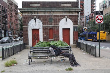 Soho, aşağı Manhattan evsiz adamı