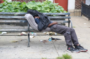 Soho, aşağı Manhattan evsiz adamı