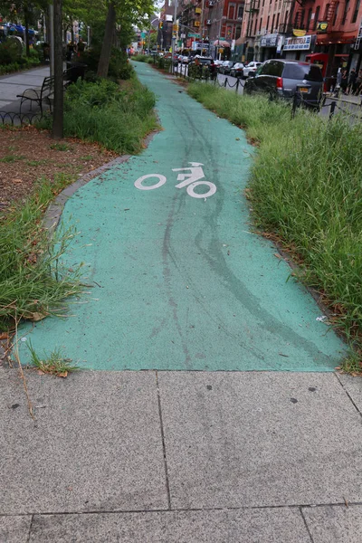 Cykelbana i Lower Manhattan — Stockfoto