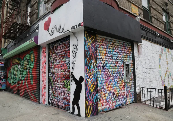 Duvar sanat teşvik futbol club Barcelona tur Manhattan'ın aşağı Doğu Yakası bize. 