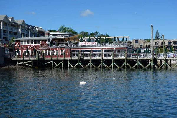 Restaurante de lagosta Dockside no histórico Bar Harbor . — Fotografia de Stock