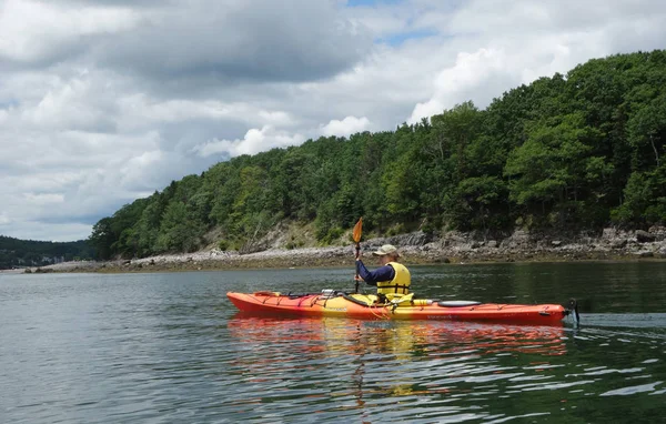 Turistler deniz kayaklarının Bar Harbor, Maine yolculuğu — Stok fotoğraf