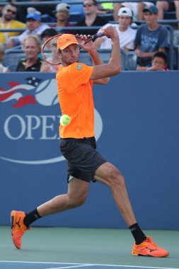 Profesyonel tenis oyuncusu Ivo Karlović Hırvatistan'ın eylem sırasında bize açık 2016 yuvarlak dört maç 