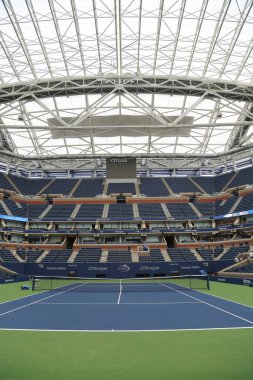 İle Billie Jean King Ulusal Tenis Merkezi bize açık 2017 turnuva için hazır bitmiş otopark'dan Arthur Ashe stadyum