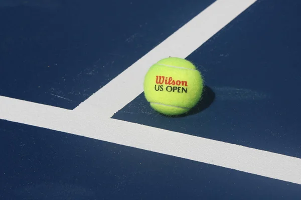 私たちオープン ウィルソン テニス ボール ビリー ビリージーンキングナショナル テニス センターで — ストック写真