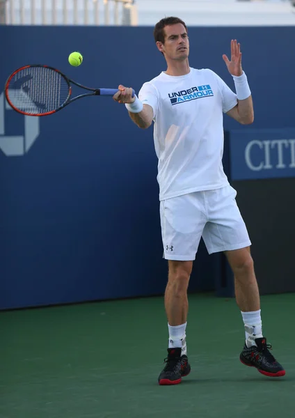 Il campione del Grande Slam Andy Murray si allena per gli US Open 2017 — Foto Stock
