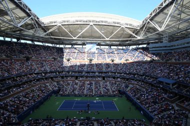 Arthur Ashe Stadı'nda Billie Jean King Ulusal Tenis Merkezi bize açık 2017 gün oturum sırasında