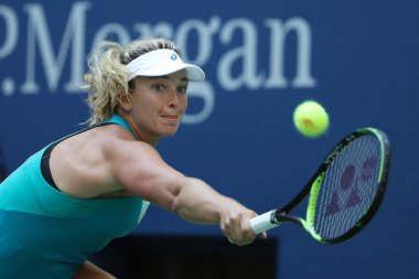  Eylem sırasında onun bize açık 2017 4 yuvarlak profesyonel tenis oyuncusu Coco Vandeweghe, Amerika Birleşik Devletleri 