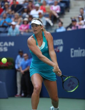  Eylem sırasında onun bize açık 2017 4 yuvarlak profesyonel tenis oyuncusu Coco Vandeweghe, Amerika Birleşik Devletleri 