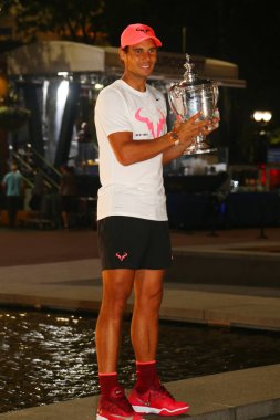 Bize açık 2017 ile Us Open kupa İspanya poz, Rafael Nadal şampiyonu 