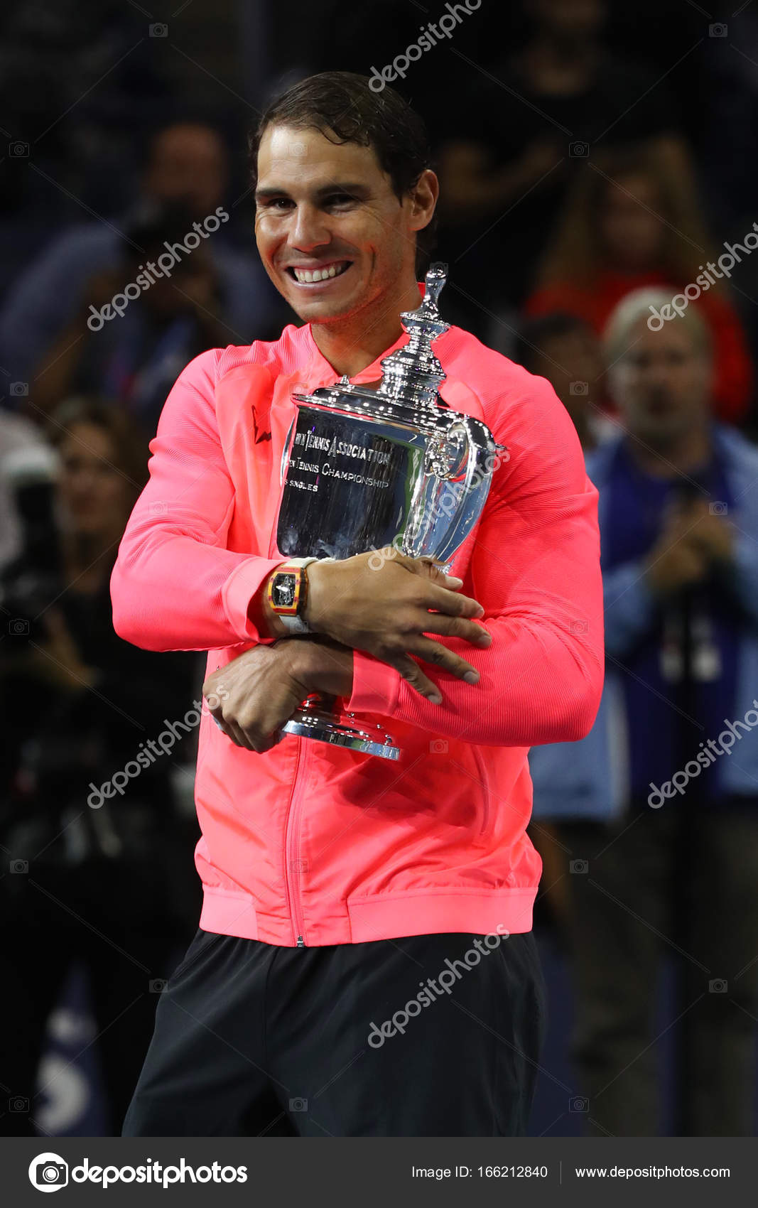 US Open 2017 champion Rafael Nadal of Spain posing with US Open
