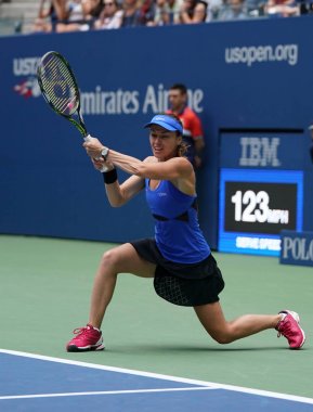 Bize açık 2017 karışık çiftler final maçı sırasında eylem Martina Hingis İsviçre şampiyonu